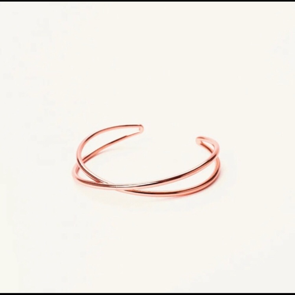 Tribe Alive Rose Gold Criss Cross Bangle